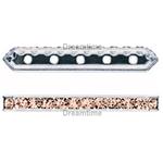Dreamtime Crystal DC 77730 Rondelle Spacer Bars 5 Hole Light Peach/Silver